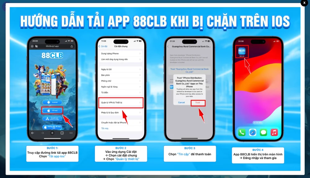 Hướng dẫn tải app khi bị chặn trên iOS